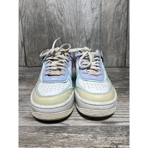 NIKE Air Force 1 AF1 Shadow 'Pastel' Lace Up Sneakers CI0919-106 Size 7 Womens - Picture 2 of 7